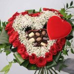Mon amour – Bouquet cœur de roses