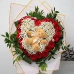 Mon amour – Bouquet cœur de roses