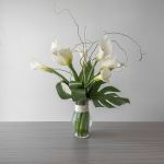 Classic Callas – Arrangement d’arums blancs en vase