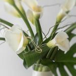 Classic Callas – Arrangement d’arums blancs en vase